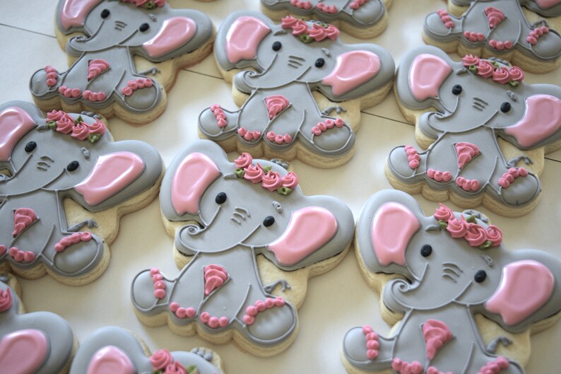 Elephant Baby Shower Cookie Etsy