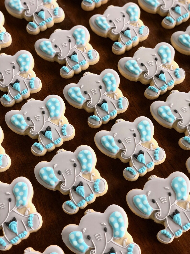 Elephant Baby Shower Cookie Etsy