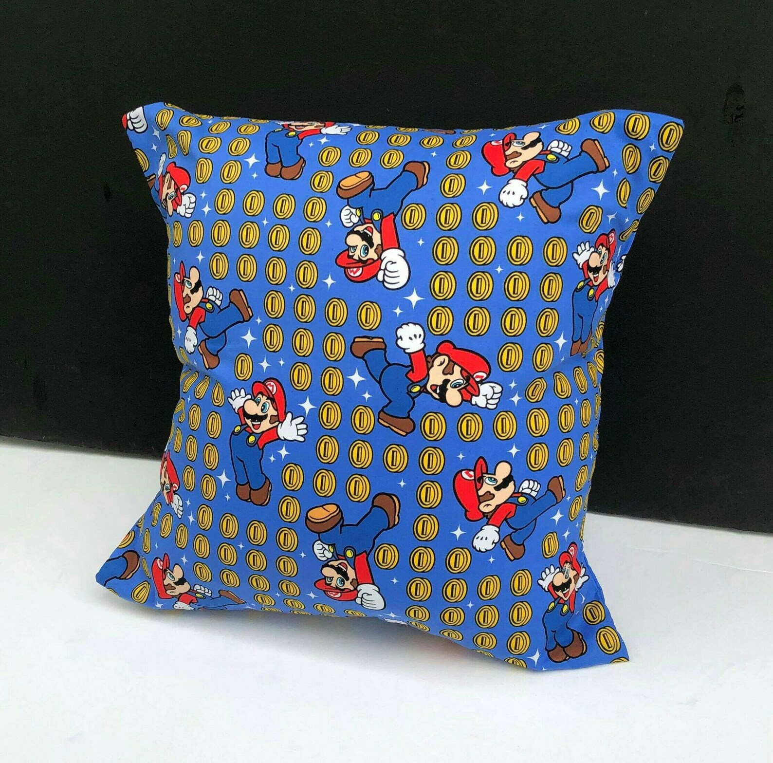 Super Mario Throw Pillow Cover Cotton Pillow Sham Made With Etsy UK