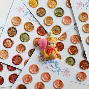 Lot de 12 autocollants pour sceaux de cire faits à la main, faire-part de mariage, anniversaire, fiançailles, fête des mères, fête, cadeau, Bullet Journaling