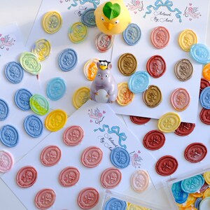 Lot de 9 stickers pour sceaux de cire roses faits main, faire-part de mariage, anniversaire, fiançailles, fête des mères, fête, cadeau, Bullet Journaling