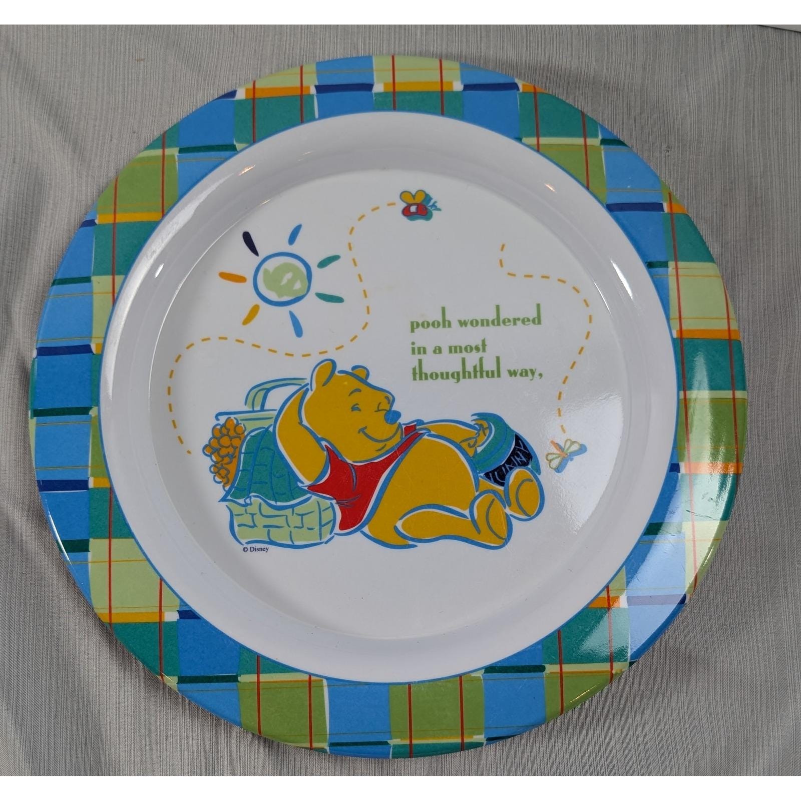 Winnie the Pooh Melamine Plate - Etsy Canada