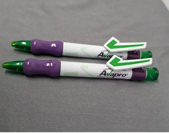 Avapro Avalide Pharmaceutical Promo Pens Set of 2 Purple Green Medical Swag