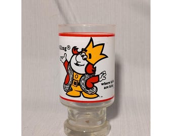 Vintage BURGER KING Glass Home of the Whopper Where Kids Are King