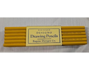 Vintage Dietzgen Designo Drawing 3H #3139 One Dozen Unsharpened Pencils