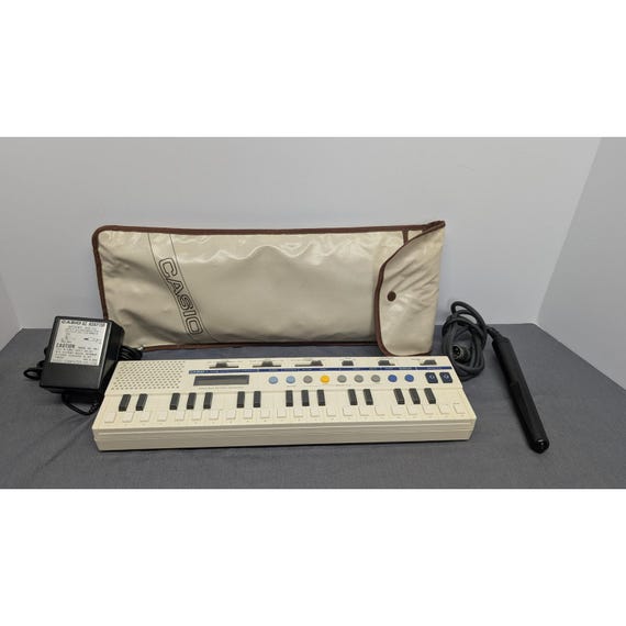 Casio VL-Tone VL-5 Synth Barcode Scanner Bundle Vintage Keyboard AD-1U -Works