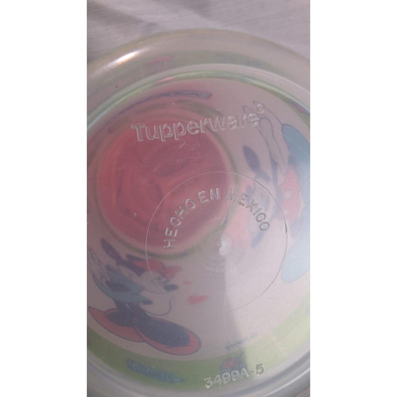 Tupperware Mickey Minnie Mouse-beker 3499A-5 vintage plastic Disney-beker afbeelding 6