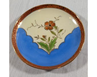 Plato de porcelana vintage de 10 cm con diseño floral - Richmond Y&C - Plato para baratijas
