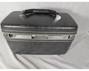 Vintage Samsonite Profile II Gray Train Case no Tray no Key
