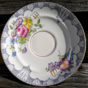 Vintage Tea Saucer, &#39;Rosina&#39;, Bone China, England