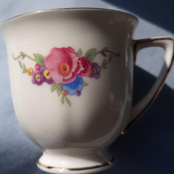 Vintage Demitasse Cup, 'H & C Bavaria Germany Heinrich U. S. Zone', 1950's