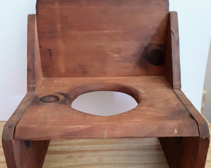 Vintage Handcrafted Wooden Child's Potty Chair Etsy