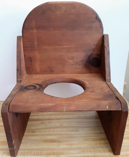 Vintage Handcrafted Wooden Child's Potty Chair Etsy