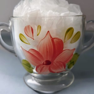 Vintage Hand-Painted Gay Fad on Bartlet- Collins Sugar Bowl, circa 1950s