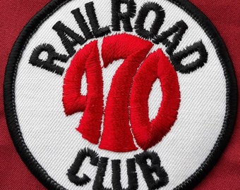 Vintage Embroidered Patch, "470 Railroad Club", Railroad Memorabilia