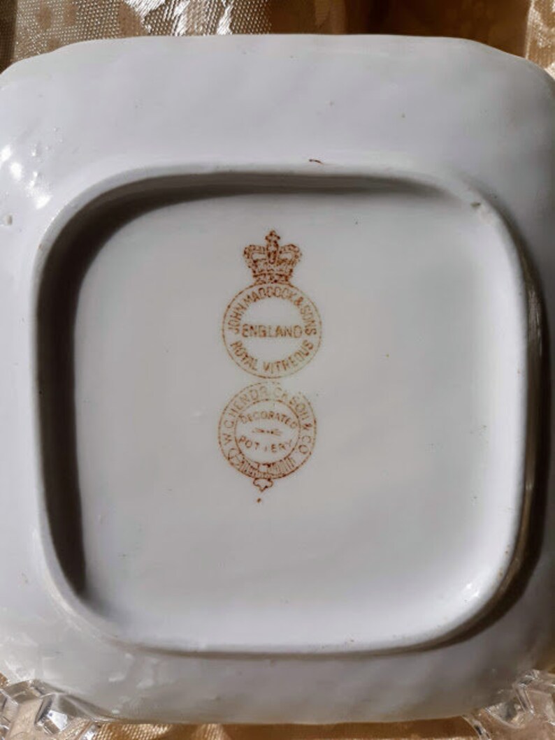 Vintage Butter Pat Dish 'john Maddock & Sons/w. C. Etsy