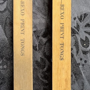 Antique Burke & James &#39;Rexo&#39; Photograph Developing Tongs, Wooden, Pre-Owned/Used