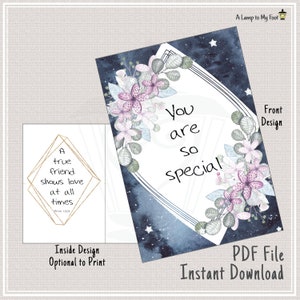 Bible Friendship Card, Encouragement Card, Scriptural Card, JW Card, Bible Verse Card, Greeting Card, Digital Download