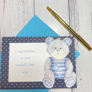 Carte de bébé garçon, carte scripturaire, carte de vœux, carte JW, carte de verset biblique, carte de fête de bébé, c’est un garçon