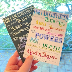 Tarjeta de Bautismo, Nada Separa el Amor de Dios, Rom 8:38,39, Tarjeta de Aliento, Tarjeta Escritural, Tarjeta JW, Tarjeta de Versículo Bíblico, Dedicación Espiritual