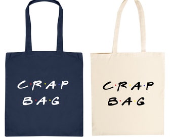 Crap Bag FRIENDS TV SHOW Themed SetReusable Black Shopping Tote & Pencil Case Crap Bag FRIENDS TV SHOW Themed SetReusable Black Shopping Tote & Pencil Case