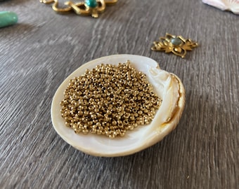 Brass Beads 1.5x2mm Round Macrame Jewelry Making Hippie Crafts