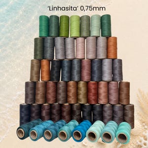 0,75mm "LINHASITA" 5m/10m/20m gewachstes Makramee Garn Brauntöne in verschiedenen Farben zur Schmuckerstellung, DIY Garn