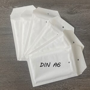 Luftpolstertasche Luftpolsterumschläge Versandtaschen DIN A6, 1A DIN A5, B6 DIN A4, G7 in weiß Bild 2