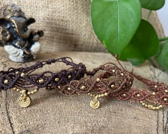 Makramee Armband oder Fußkettchen Basic • Bracelet • Boho • Hippie • Schmuck • Lieblingsschmuck auswählen