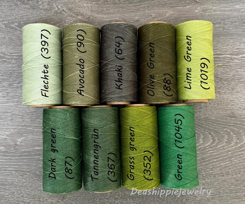 0.75 mm "LINHASITA" 5 m/10 m/20 m waxed macrame cord in various shades of brown for jewelry making, DIY yarn image 5