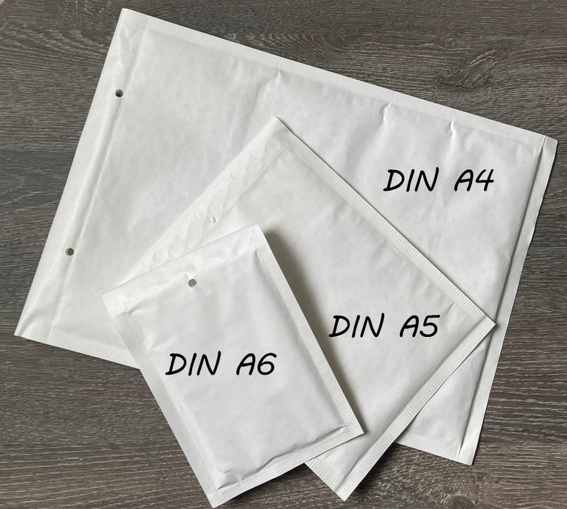 Luftpolstertasche Luftpolsterumschläge Versandtaschen DIN A6, 1A DIN A5, B6 DIN A4, G7 in weiß Bild 1