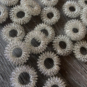 Acupressure rings, anti-stress, reflexology, massage rings, fidget toy, pain relief rings, Zen finger ring gift idea in silver