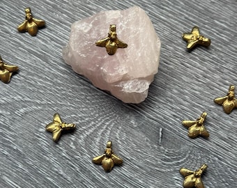 Brass pendant "Trident Flower" 14 x 14 mm, macrame, jewelry making, hippie, crafts, brass charms