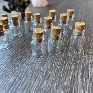 1 ml mini glass vial (13 x 18 mm) with cork test tube, small vials e.g. B. for bead crafts