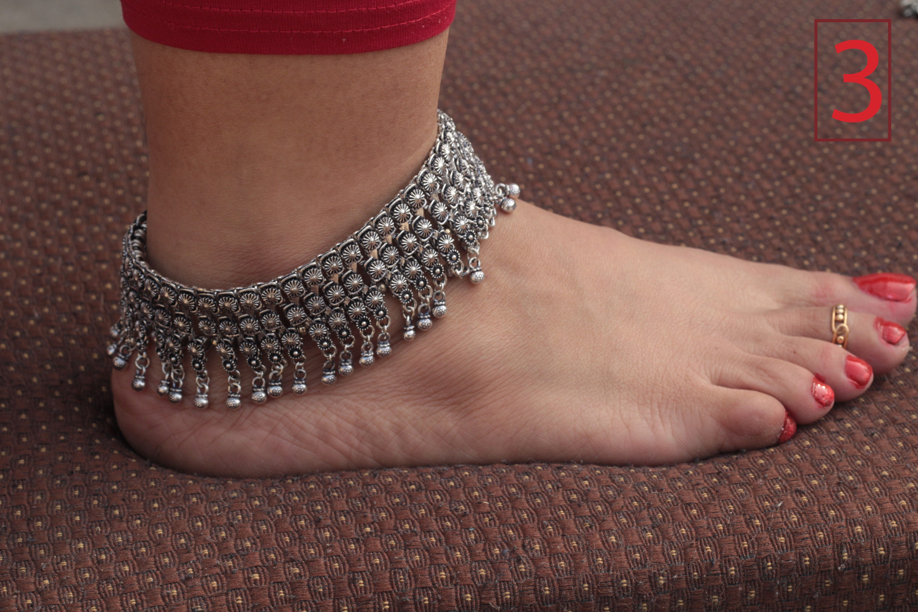 Indian Anklet Indian Boho Designer brass Rajasthani anklets Etsy