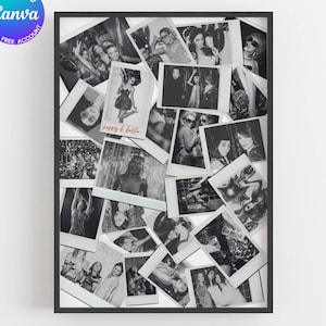EDITABLE Photo Bff Gift, Bestie Custom Photo Collage, Friendship Day Gifts , Personalized Bff Gift, Gift For Best Friend, Canva Template
