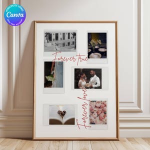 Personalized Polaroid Photo Collage, 1st anniversary gift for her, custom anniversary gift from photo, customize anniversary photo, Gift for