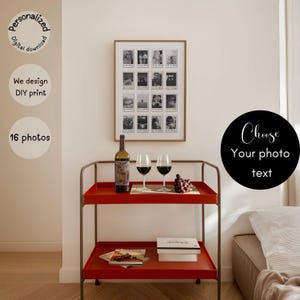 Personalized Polaroid Photo Collage, 1st anniversary gift for her, custom anniversary gift from photo, customize anniversary photo, Gift for