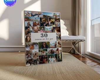 Collage de fotos personalizado para el 30 cumpleaños: Razones personalizadas por las que te queremos (Descarga digital)