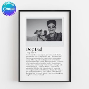 Definitie afdruk hond vader, gepersonaliseerde afdruk hond vader, cadeau hondenliefhebber, cadeau hond vader, cadeau hond eigenaar, beste cadeau voor hondenliefhebbers, dierenliefhebber