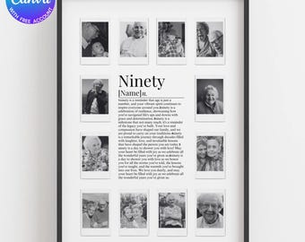 Birthday 90 year old 90-year-old birthday turning 90 years old birthday gifts custom 90-year-old gift for grandma 90 years old gift idea