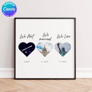 Personalisierte Herz Karte Wand Deko Herz Karte Unsere Geschichte Erstes Date Geschenk Die Nacht als wir uns trafen wo wir uns trafen wo alles begann