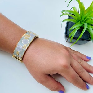 Vintage Colorful Dotted Clamp Bracelet