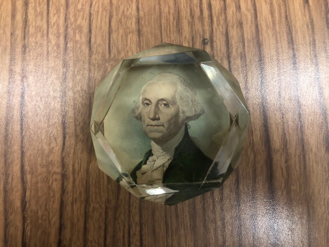 Washington Paperweight Postcard on Back Americana Etsy