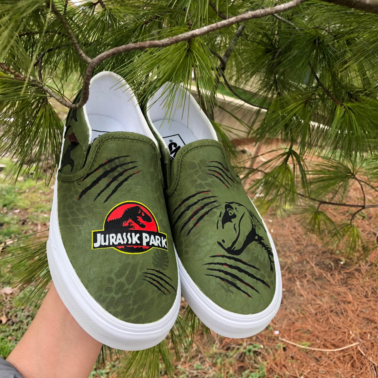Jurassic park vans Etsy