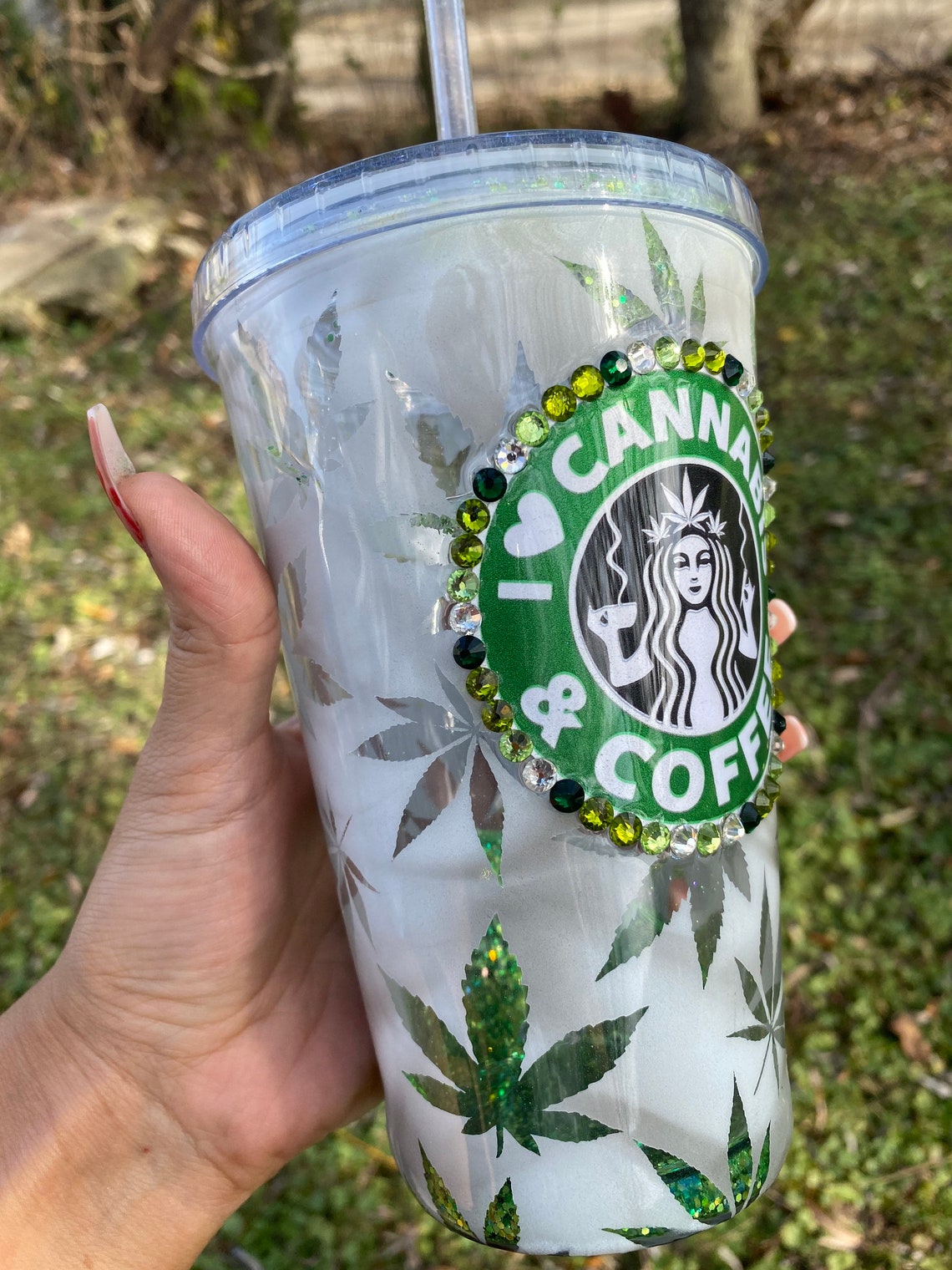 Starbucks inspired water tumbler Etsy