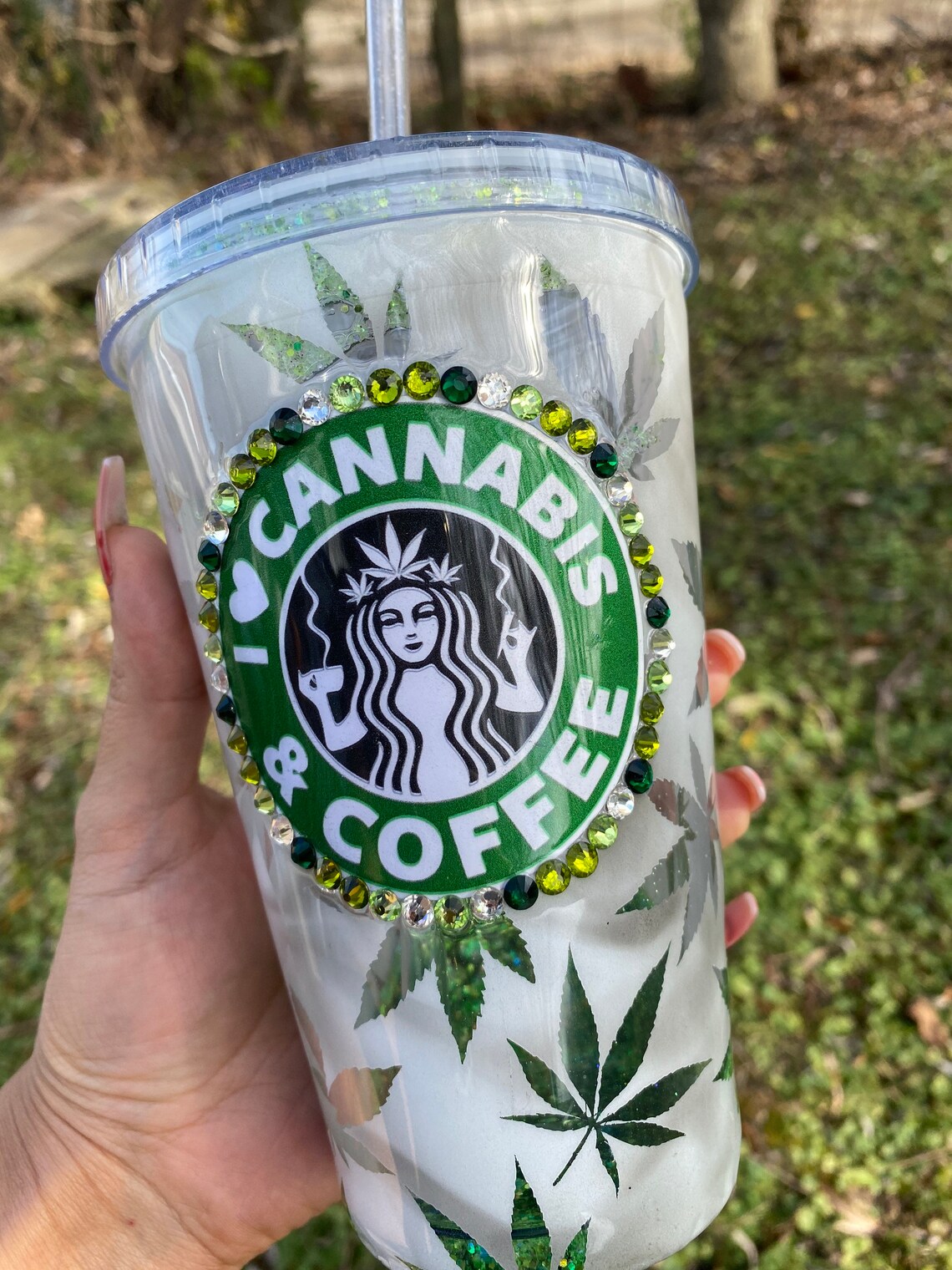 Starbucks inspired water tumbler Etsy