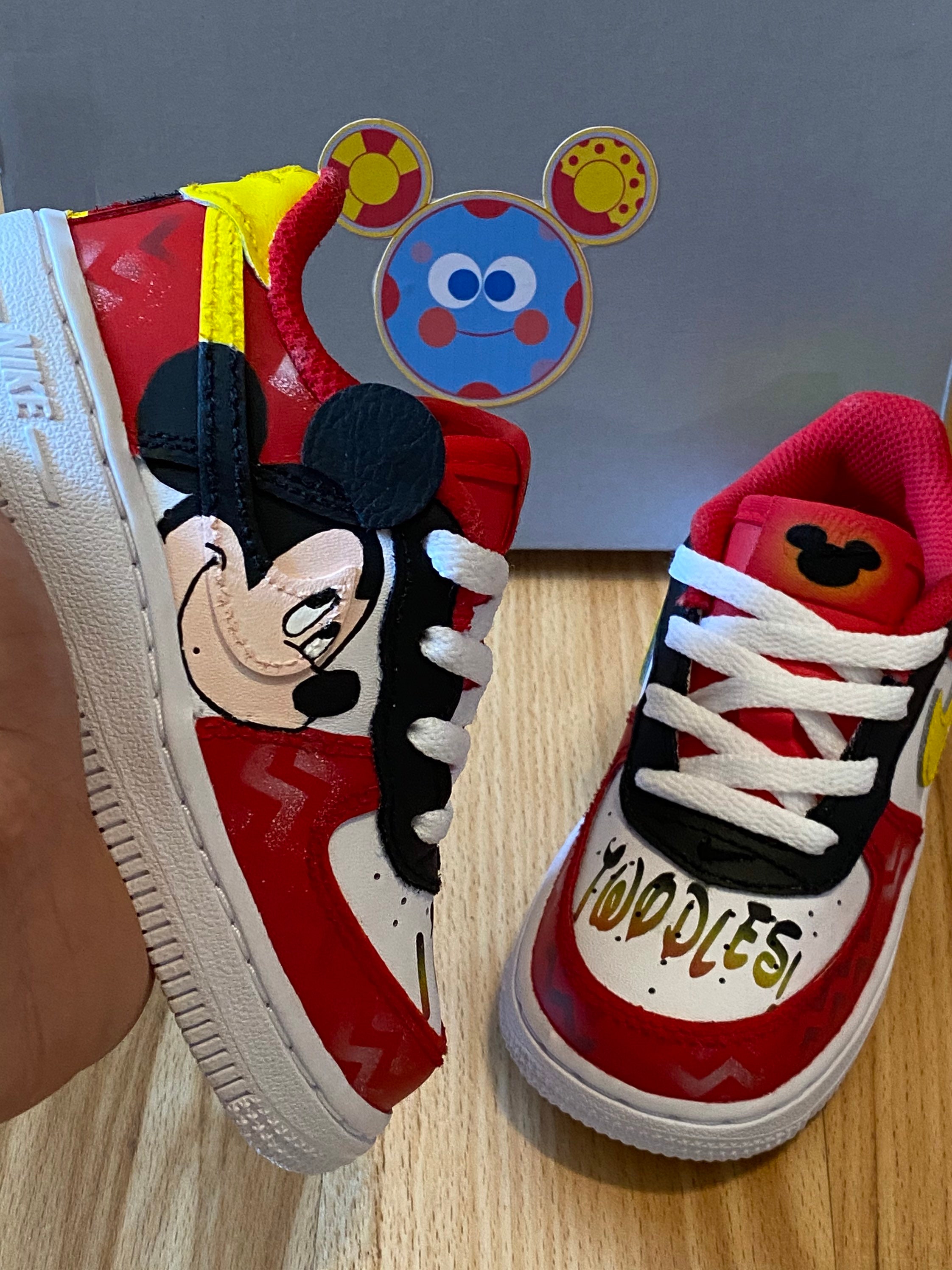 Mickey Mouse Im twodles kids cartoon custom shoes | Etsy