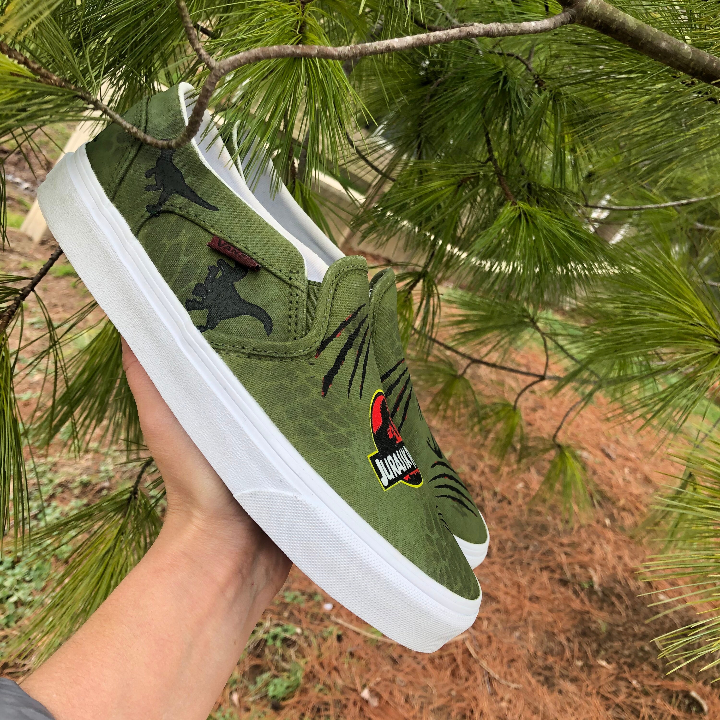 Jurassic park vans Etsy