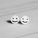 Dream SMP Stud Earrings, Mcyt Jewelry Merch, Happy face Earrings, Minecraft Accessory, Hypoallergenic Studs, Gift for Minecraft fans